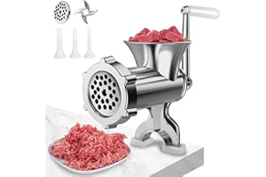 XDGGCSY Meat Grinder Manual Mincer - Manual Meat Grinder Sausage Maker Table Mount Pork Mincer Sausage Stuffer Funnel Make Homemade Burger Patties Hand Operated Kitchen Tool
