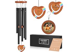 Petbank Pet Memorial Wind Chimes Dog Memorial Gifts, 33" Memorial Wind Chimes with Picture Frame Pet Loss Gifts Loss of Pet Sympathy Gift Pet Remembrance Gift in Memory of Dog/Cat