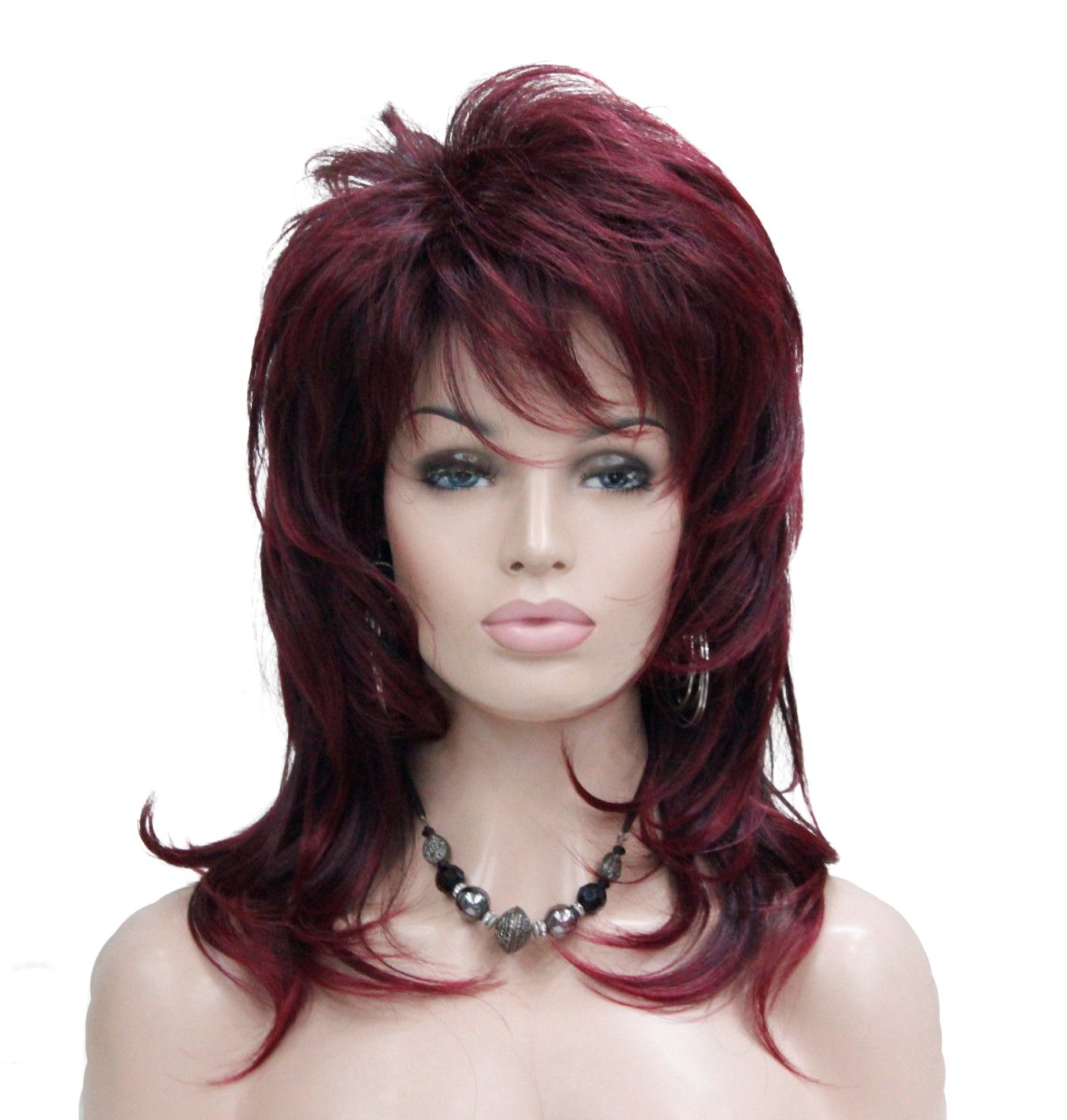 Lydell Long Soft Shaggy Layered Classic Cap Full Synthetic Wigs (1BT39T) โ image 1