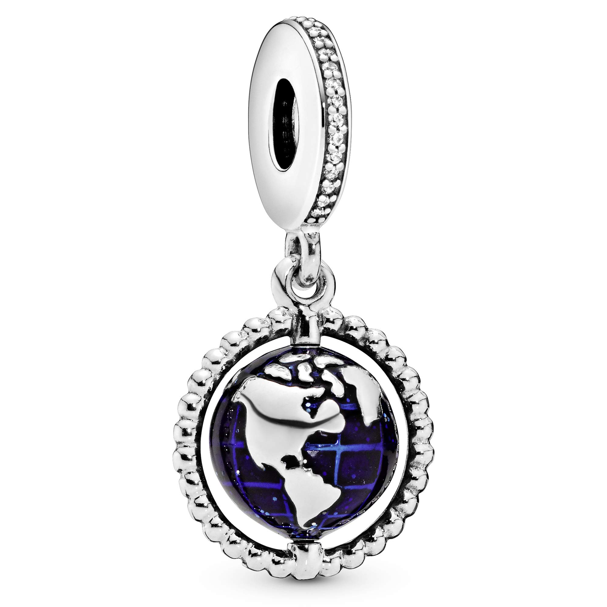 Pandora Spinning Globe Dangle Charm 798021CZ