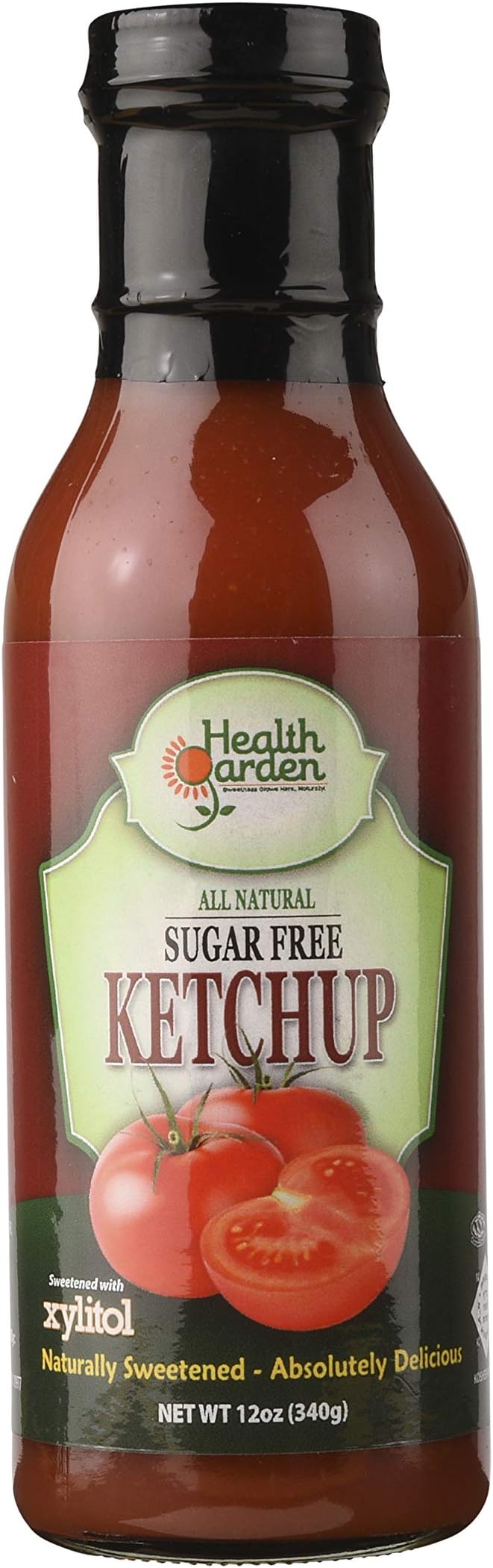 Health Garden Xylitol Ketchup - Non GMO - Sugar Free - Kosher - Made in the U.S.A. - Keto Friendly (12 oz x 2)