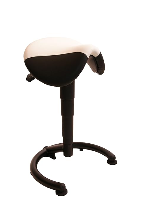 me Sattelhocker, Drummer Hocker, Schlagzeughocker, Hocker, Drehhocker, Kunstleder schwarz-weiß