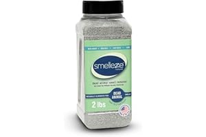 SMELLEZE Natural Dead Animal Odor Removal 2 lbs Granules: Eliminate Dead Rat, Mice, Squirrel, Chipmunk, Raccoon & Bat Smell. 