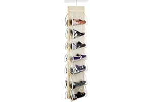 Handy Laundry Hanging Shoe Organizer - 14 Pockets - Clear Pockets Will Protect Your Shoes, Handbags, Purse & Enable You to Find Them Easily. Hang it in a Closet to Keep Your Closet Neat & Organized.