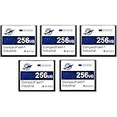 Dogfish 5 Pack 256MB Compact Flash Memory Card High Performance Industrial CF Type I Card FAT16 for Industrial Equipment and Vintage Digital Cameras