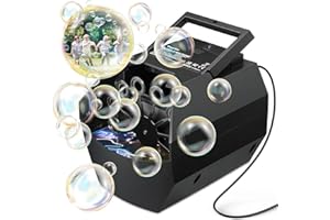 Theefun Bubble Machine, Portable Bubble Blower for Kids - 500mL Large Capacity - Make Large Bubbles - Bubble Summer Toys for 