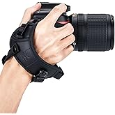 JJC Deluxe Microfiber Camera Hand Strap, Secure Padded Camera Holder Wrist Strap for Canon Nikon Sony Fujifilm Olympus DSLR and Mirrorless, Must Have Photography Accessories for Photographers