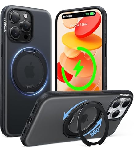 Amazon.com: TORRAS 360 Spin Stand for iPhone 15 Pro Case, Fit for