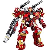 HIGH GODO Mech Robot Transforming Building Blocks Set for Adults,City Warrior Justice Hero Soldier Mech Model Building Kit, C