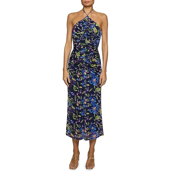 Black Halo Women's Athena Midi Dress, Sunlit Sparkle, L at Amazon Women's  Clothing store
