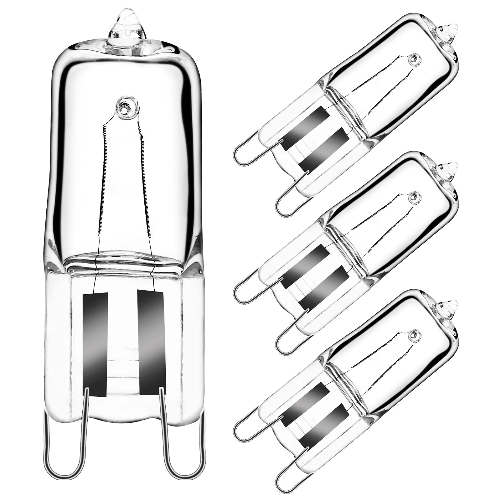 GMY G9 Halogen Bulbs 33W 230V G9 Capsule Light Bulbs, 2700K Warm White Dimmable 300 Degree Halogen Lamps 4 Pack