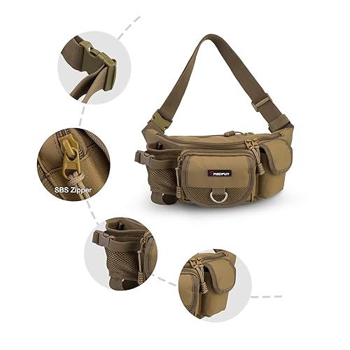 Piscifun Fishing Tackle Bag with Adjustable Waist Strap, Portable - Main Image