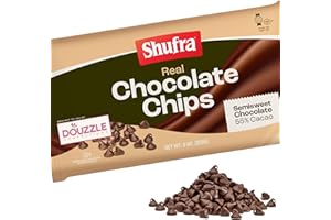 DOUzzle Gluten Free Dark Chocolate Chips for Baking - For Cookies, Cakes, Cupcakes (9 OZ, Pack of 3) All Natural, Vegan, Dairy Free, Lecithin Free, Kosher for Passover Food