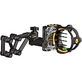 Trophy Ridge React H4 Bow Sight - 4 Pin Sight, Tool Less Windage and Elevation Adustability, 2nd Axis Leveling, Adjustable Click Light