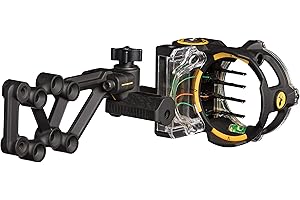 Trophy Ridge React H4 Bow Sight - 4 Pin Sight, Tool Less Windage and Elevation Adustability, 2nd Axis Leveling, Adjustable Click Light
