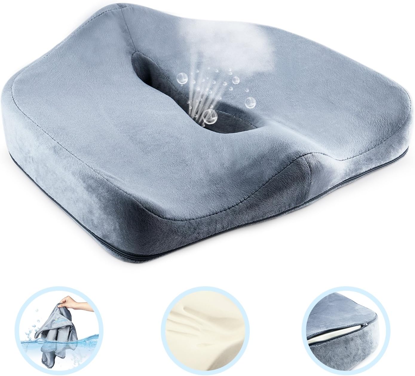 Cuscino seduta Ergo-Relax - cuscino coccige ergonomico in memory foam