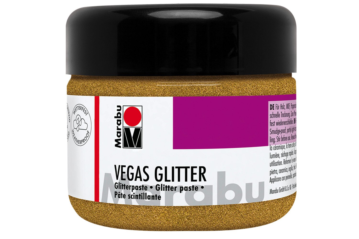 Marabu Glitter Effect Paste Vegas Glitter 225ml Glitter