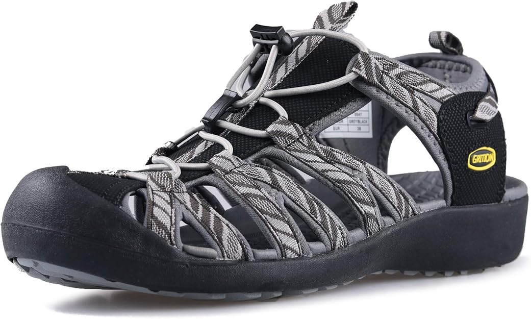 GRITION Women Athletic Hiking Sandals Closed Toe Water Shoes
