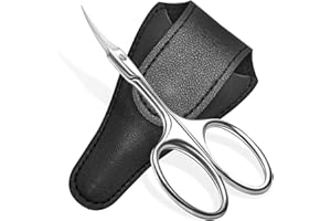 Diesisa Curved Cuticle Scissors - Professional Stainless Steel Beauty Scissors - Sharp Small - Precise Pointed Tip - for Manicure, Eyebrows, Eyelash, hair