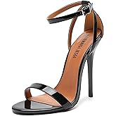 MAIERNISI JESSI Unisex Men's Women's Strappy Sandals Heels, Stilletos High Heeled Ankle Strap Sandals