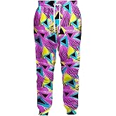 Mens Women Sweatpants 80s 90s Retro Joggers Sports Pant Funny Track Pants with Pockets