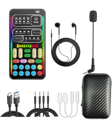 Amazon.com: VINTORKY Live Sound Card Voice Changer Mixer External