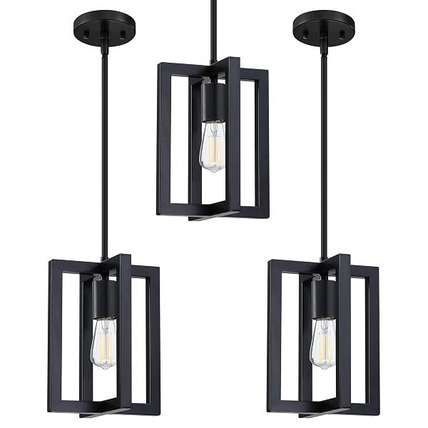 DOLAIMY HOUSE 3 PACK 1 LIGHT HANGING INDUSTRIAL...