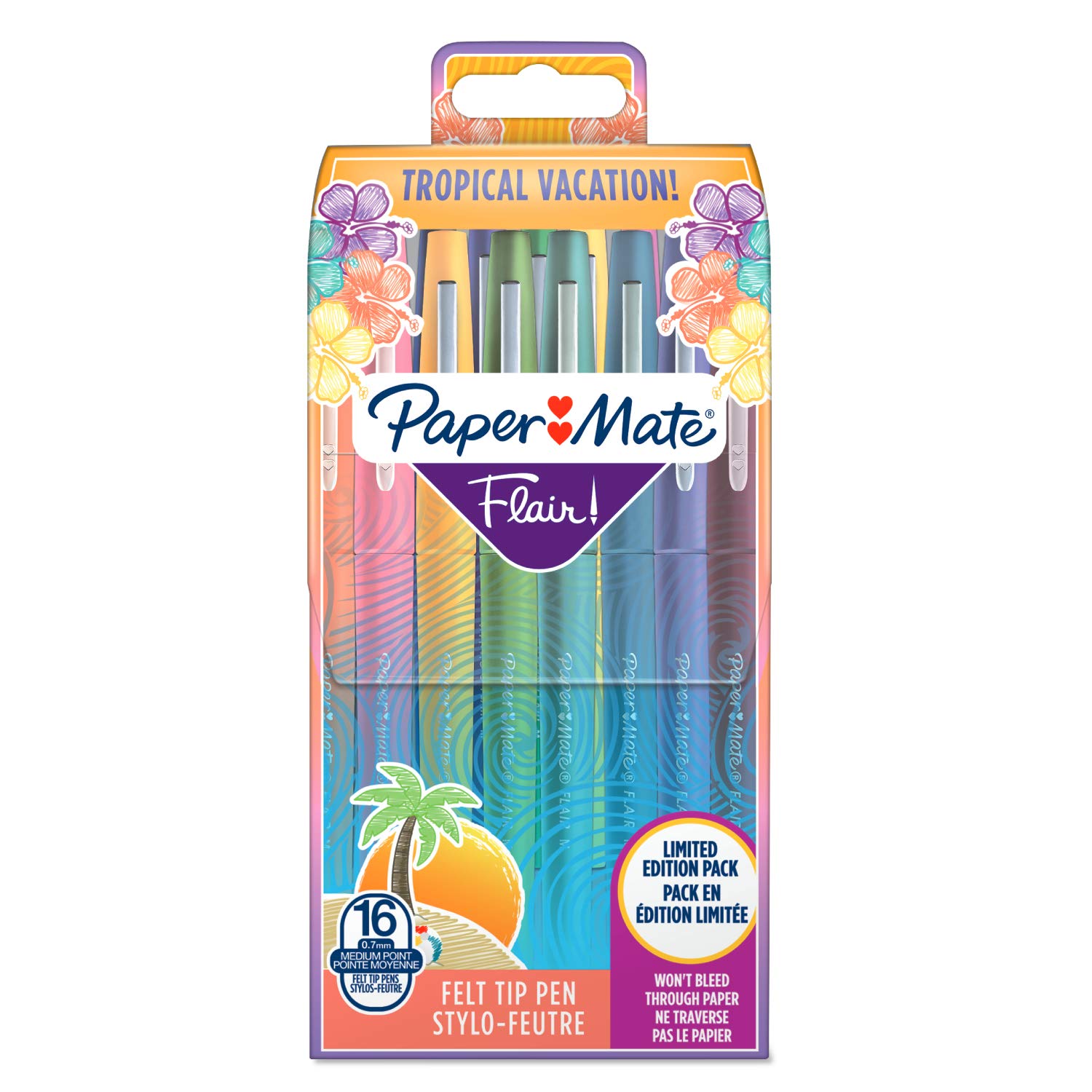 Paper Mate Flair rotuladores de punta de fieltro mediana, colores