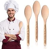 Soaoo Set of 3 Chili Cook Off Trophy Wooden Spoon Prizes Chili Engraved Cooking Spoons for 1st 2nd 3rd Cooking Competition Award(Carved at Handle)