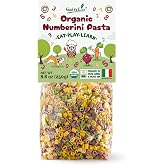 Food to Live Organic Numberini Pasta - Eat. Play. Learn, 8.8 oz (Pack of 1) &ndash; Multicolor Italian Fun Kid's Pasta, Made with Roots and Vegetables, Non-GMO, Bulk