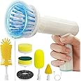 Handheld Electric Spin Cleaning Brush for Baby Bottle, Kitchen, Water Cup with Power Silicone Head,Straw Cleaner Brush, Upgraded 2024 Kitchen Gadgets. Multifunctional Automatic Cordless Hand Scrubber