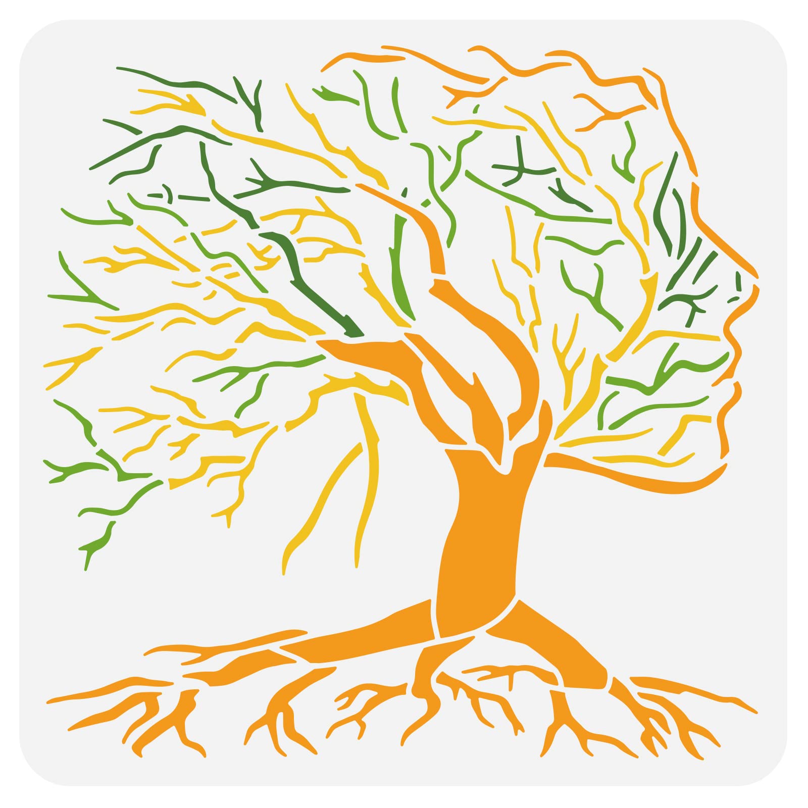 BENECREAT Tree of Life Stencil, Face Pattern Tree Reusable Drawing Stencils 30x30cm DIY Craft Template for Room Decor DIY Crafts Scrapbook