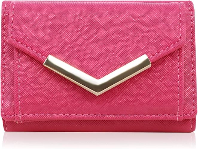 Amazon ミニ財布 財布 レディース 小さい 三つ折り コンパクト 花柄 無地 カード入れ 小銭入れ付き ミニウォレット ミニサイズ Diva Rose ケースなし チェリーピンク 財布