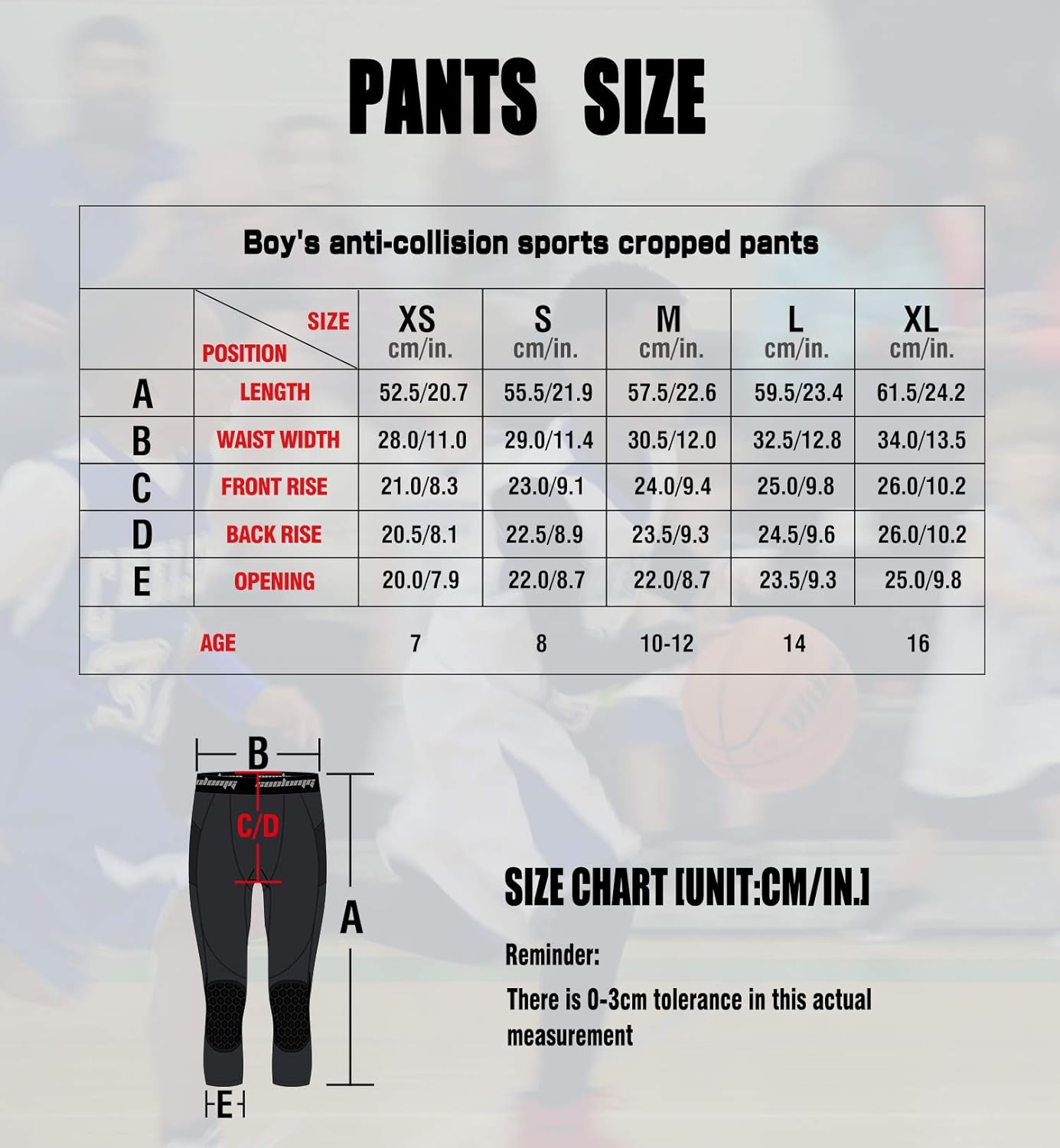 Legendfit Basketball Compression Pants with Knee Pads 3/4 Capri Training Tights Leggings Protector Gear for Kids Youth Adult : Clothing