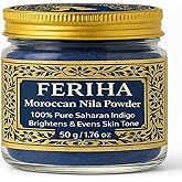 FERIHA Moroccan Nila Powder Mask | Simple Blue Beauty Powder, DIY Face &amp; Body, 1.76 oz