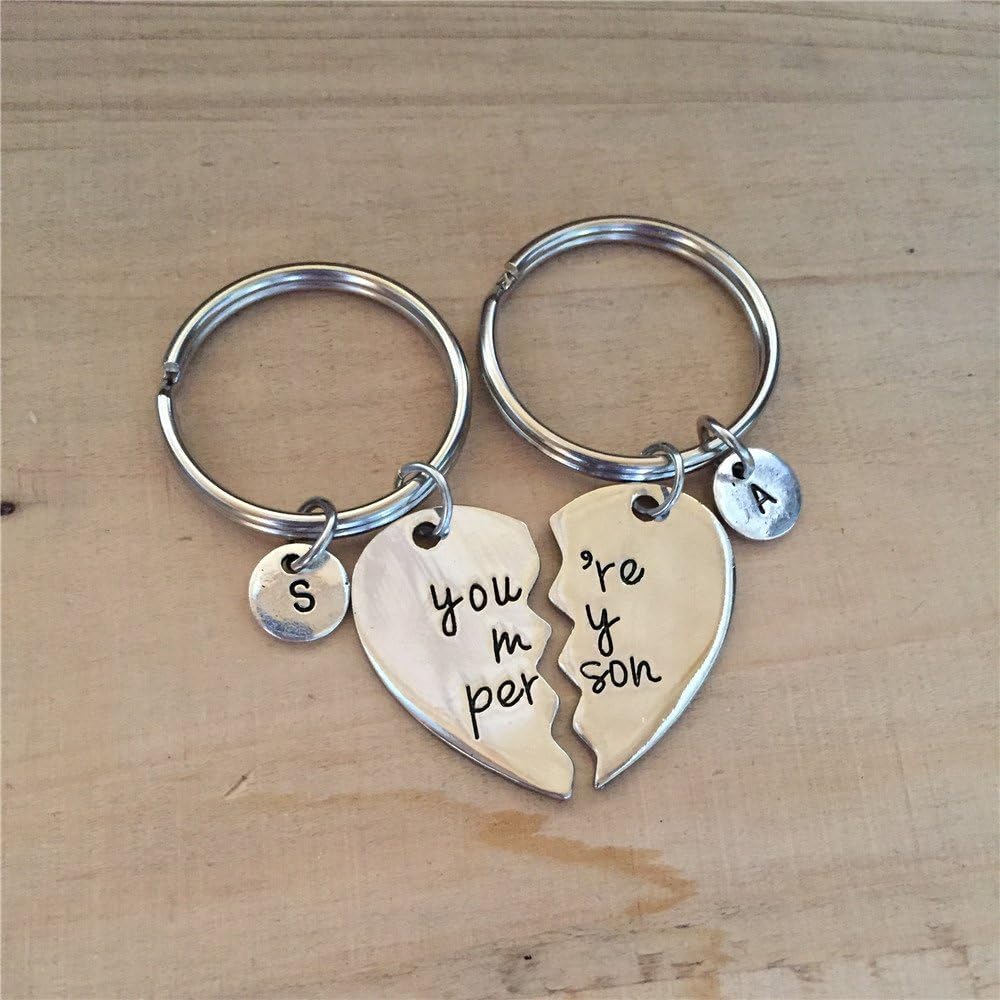 You're my person Keychains, Broken Heart Keychains, Personized Keychains With Initial, BFF Keychains, Best Friends Keychains for 2, Custom Keychains, Sister Gifts, BFF Gifts