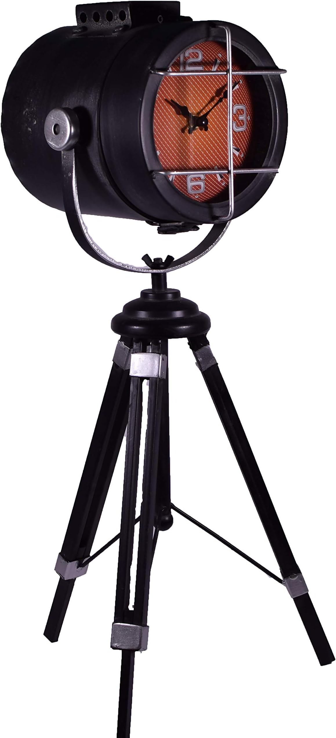 Giftland Loft Nautical Tripod Table Clock 21.65" - Industrial Style Decoration Model Creative Desk Office Home Bedroom Dorm Bar Decor Art Decorative