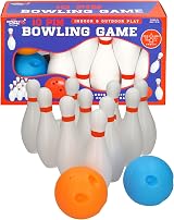 Atoz Sport Zone 10 Pin Bowling Set Indoor Outdoor Ages 3+ 10 Skittles 2 Balls view 1