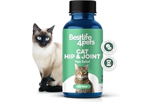 BESTLIFE4PETS Cat Joint Supplement and Mobility Support - Natural Plant-Based Formula Provides Comfort for Aging and Felines with Mobility Challenges, 400 Tiny Tasteless Pills Easy to Give Even Feral or Picky Cats