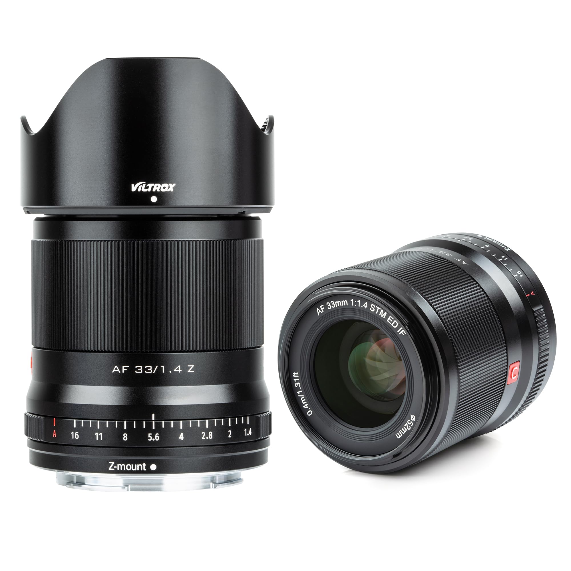 VILTROX 33mm f1.4 Z Lens with for Nikon Z Mount Cameras ZFC Z6 Z7 II(Auto Focus, Prime APS-C), Black