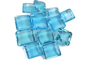 GEMHUB Marvelous 200 Ct. Set of 4 Pcs Brazilian Fine Square Cut Swiss Blue Topaz Loose Gemstone Beads Lot