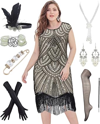 flapper dress plus size amazon