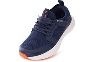 WHITIN Little/Big Kids Wide Toe Box Tennis Shoes + Zero Drop + Slip On Sneaker for Boys/Girls