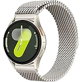 Milanese Metal Bands for Samsung Galaxy Watch 7 6 5 4 Band 40mm 44mm/Watch 6 4 Classic Bands 46mm 42mm 47mm 43mm/5 Pro/3 41mm/FE/Active 2 Men/Women,20mm Stainless Steel Mesh Loop Magnetic Strap Correa