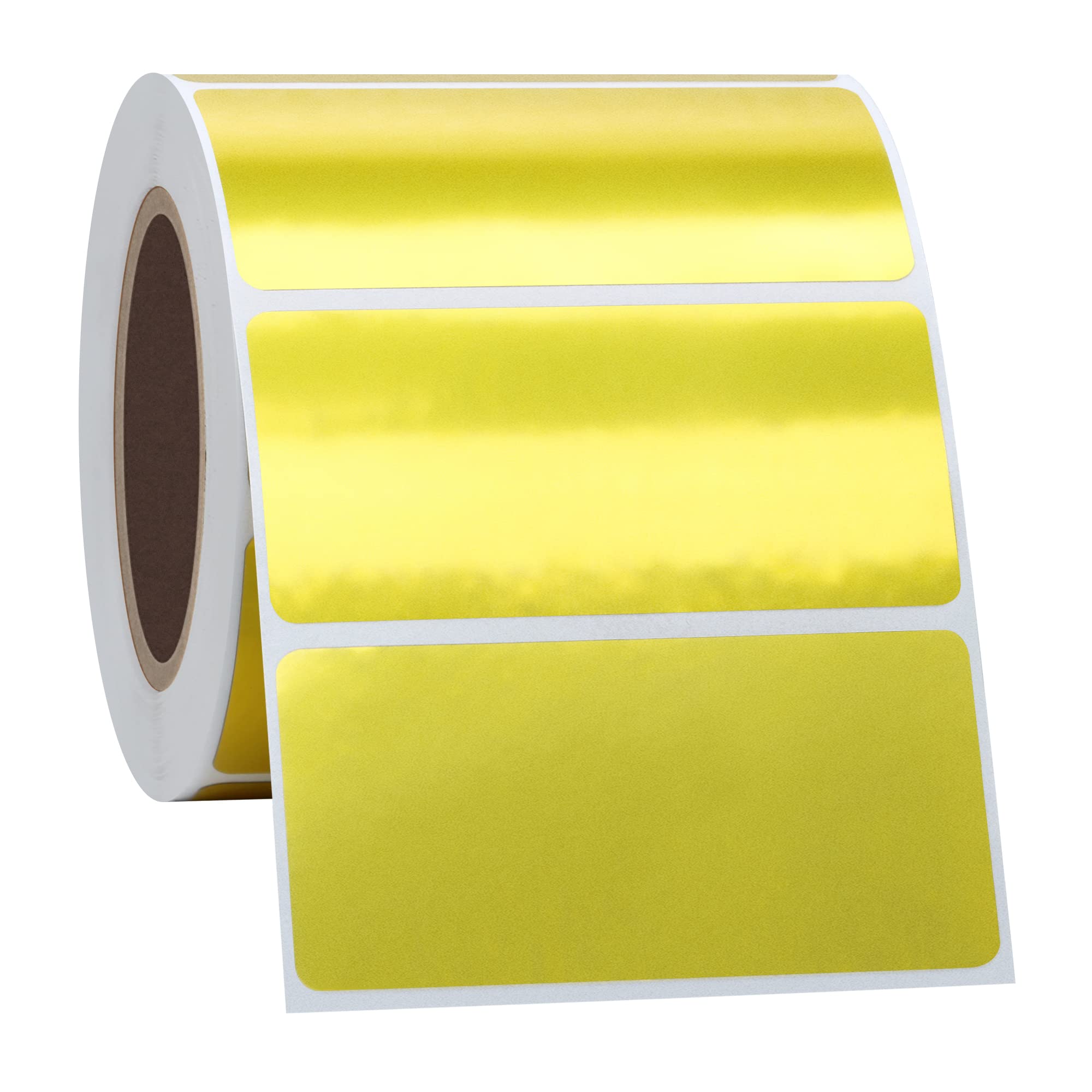 Hycodest 200 Pcs Gold Thermal Labels, Multi-Purpose Rectangle Barcode Stickers for Labels Printer (51x25mm)