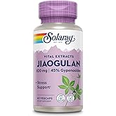 SOLARAY Jiaogulan Root and Rhizome Extract, Gynostemma Pentaphyllum Stress Support and Antioxidants Supplement - Vegan, Lab Verified - 60 Day Money-Back Guarantee, 30 Servings, 60 VegCaps