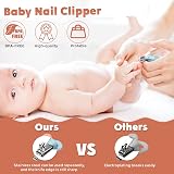 PAPABEAR Baby Nail Clippers Set with Cute Case – Infant Fingernail File Kit view 4