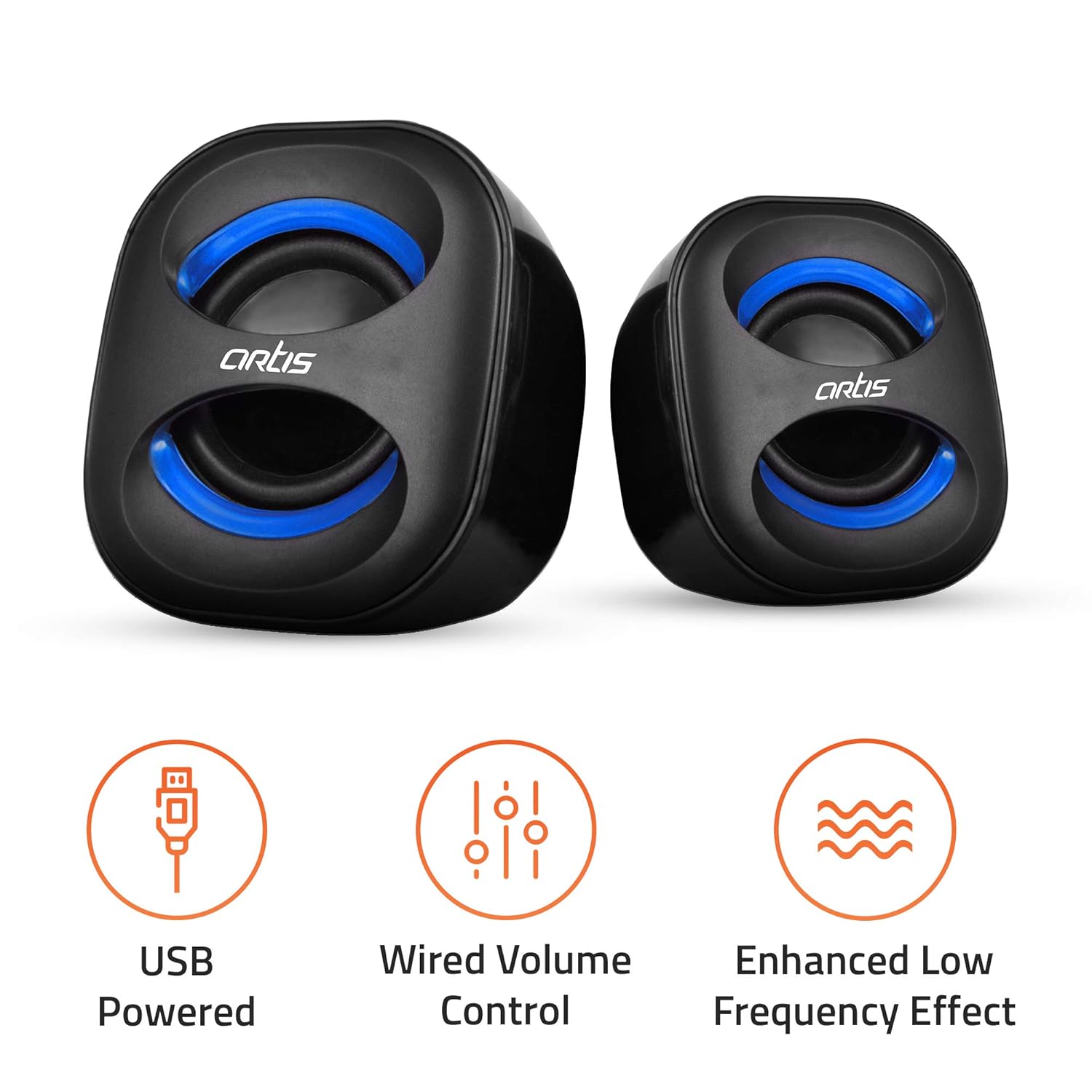 1 by one 2.0 multimedia speaker system