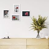 EGOFINE 6x4 White Solid Wood Photo Frames Set of 4 with Acrylic Glass view 5