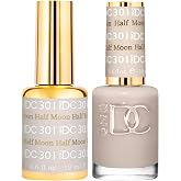 DND Gel Nail Polish Duo, Gray | Matching UV/LED Gel Polish &amp; Air Dry Lacquer Set, Chip-Free Long Lasting Gray Nail Color, Easy Soak Off Removal